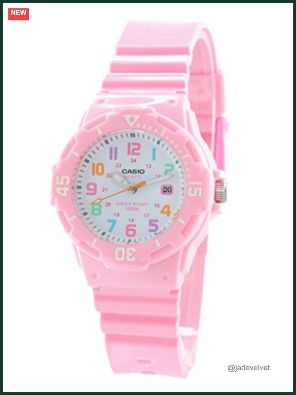 Casio Women's Analog Watch with 100m Water Resistance and Rotary Bezel